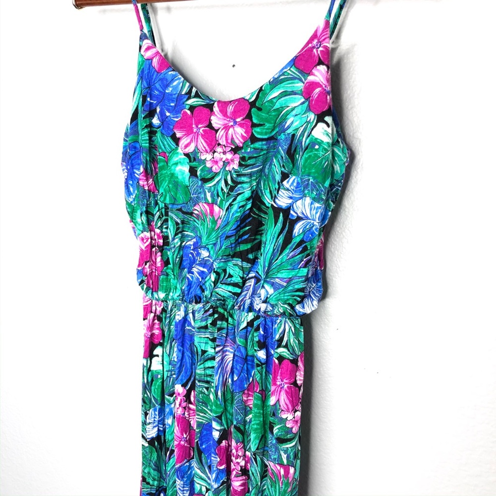 Lush Full Length Tropical Floral Dress - Picture 3 of 7